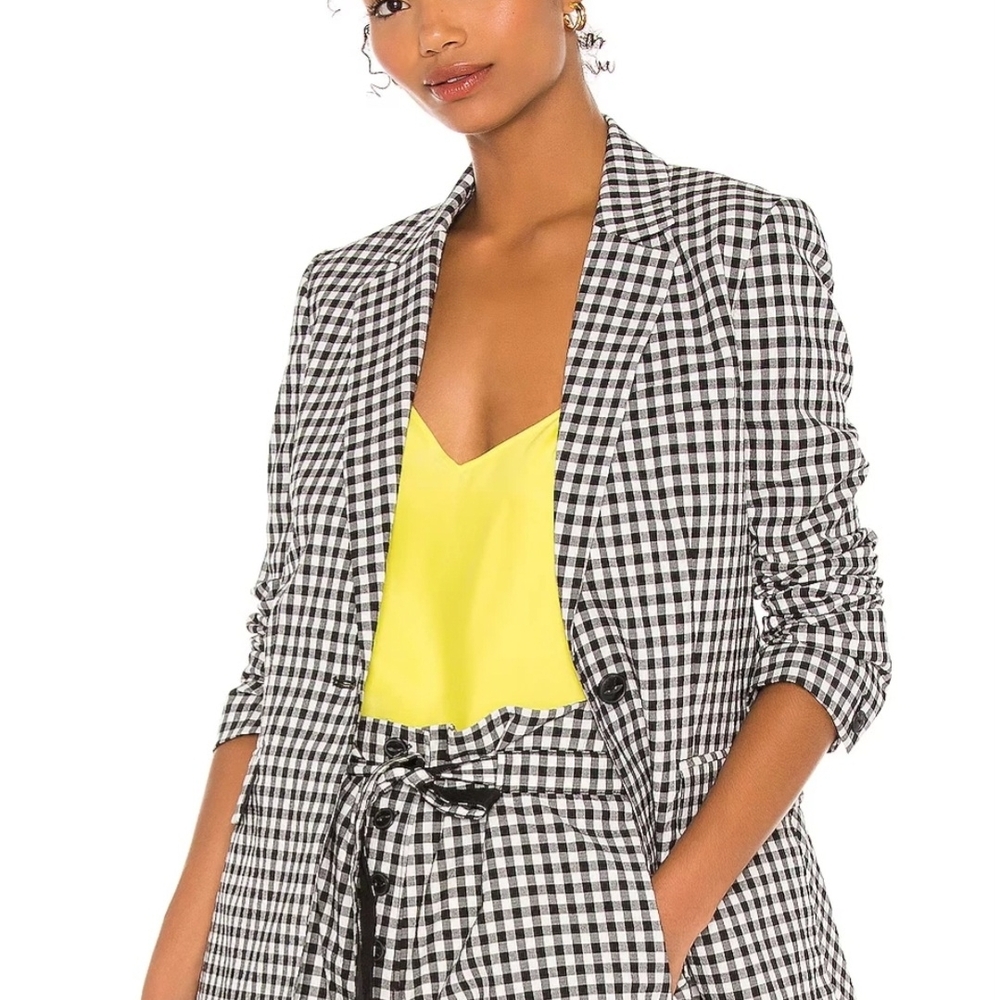 Rag & Bone Checkered Blazer in Black and White